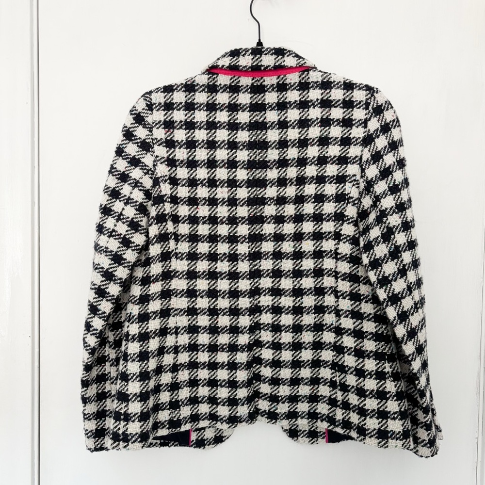 Talbots Black and White Checkered Houndstooth Blazer - Picture 4 of 11